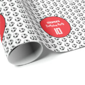 Red Boy Soccer Birthday Party ラッピングペーパー (ロールコーナー)