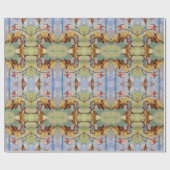 Red Breast Bird Gift Wrapping Paper ラッピングペーパー (フラット)