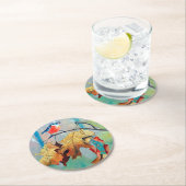 Red Breasted Coaster ラウンドペーパーコースター (インサイチュ)