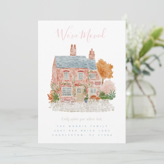 Red Brick Home Moving Announcement  招待状 (スタンド正面)