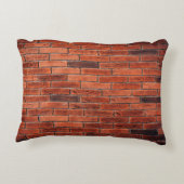Red brick wall texture grunge backgroundbrick,wall アクセントクッション (裏面)