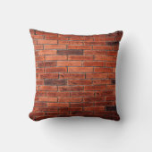 Red brick wall texture grunge backgroundbrick,wall クッション (正面)