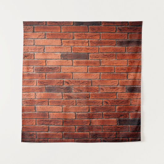 Red brick wall texture grunge backgroundbrick,wall タペストリー (正面)