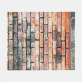 Red brick wall with stainsabstract,aged,architectu フリースブランケット (正面(横))