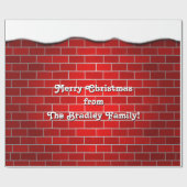 Red Brick with Snow Drift - Snowy Top ラッピングペーパー (フラット)