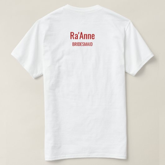 Red Bridesmaid Espresso Martini Bachelorette  Tシャツ (デザイン裏面)