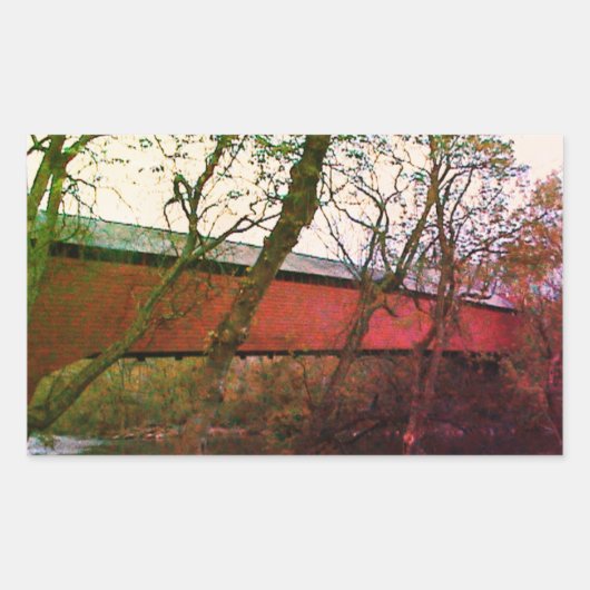 Red Bridge Stickers 長方形シール (正面)