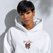 Red + Brown Checkered Bow BRIDE スウェットシャツ