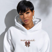 Red + Brown Checkered Coquette Bow BRIDESMAID スウェットシャツ