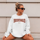 Red + Brown Checkered Varsity BRIDESMAID スウェットシャツ