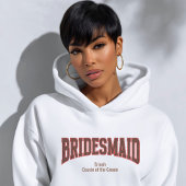 Red + Brown Faux Glitter Varsity BRIDESMAID スウェットシャツ