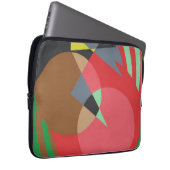 Red & Brown Modern Art Laptop Sleeve ラップトップスリーブ (正面右)