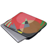 Red & Brown Modern Art Laptop Sleeve ラップトップスリーブ (正面下部)