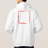Red Brush Frame Streetwear Hoodie パーカ (裏面)