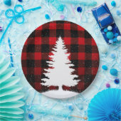 Red Buffalo Merry Christmas Paper Plates ペーパープレート (パーティー)