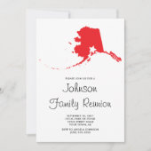 Red Buffalo Plaid Alaska Family Reunion 招待状 (正面)