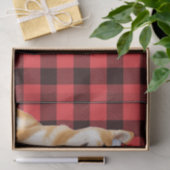 Red Buffalo Plaid Christmas Akita Dog Holiday 薄葉紙 (ギフト)