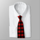 Red Buffalo Plaid Pattern Winter Theme ネクタイ (タイ)