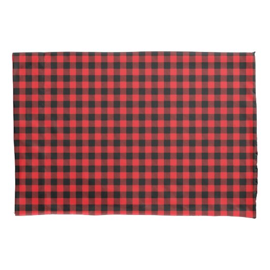 Red Buffalo Plaid Pillowcase 枕カバー (正面)