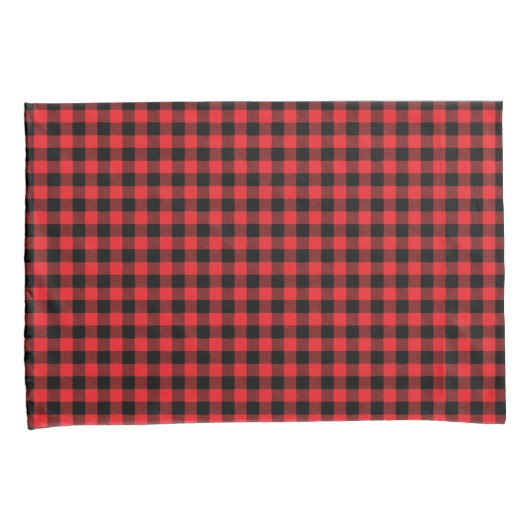 Red Buffalo Plaid Pillowcase Pair 枕カバー (正面右)