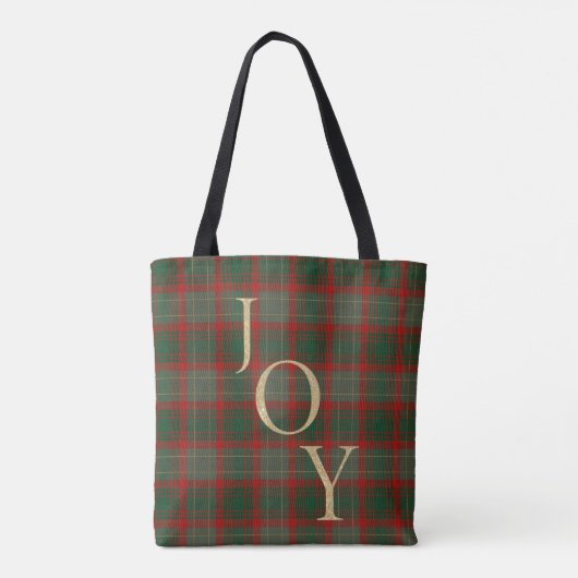 Red Buffalo Plaid Rustic Joy  トートバッグ (裏面)