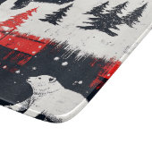 Red Buffalo Plaids Polar Bear カッティングボード (角)