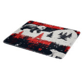 Red Buffalo Plaids Polar Bear カッティングボード (角)