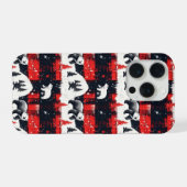 Red Buffalo Plaids Polar Bear iPhoneケース (裏面横)