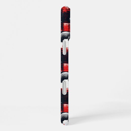 Red Buffalo Plaids Polar Bear iPhoneケース (右側面)