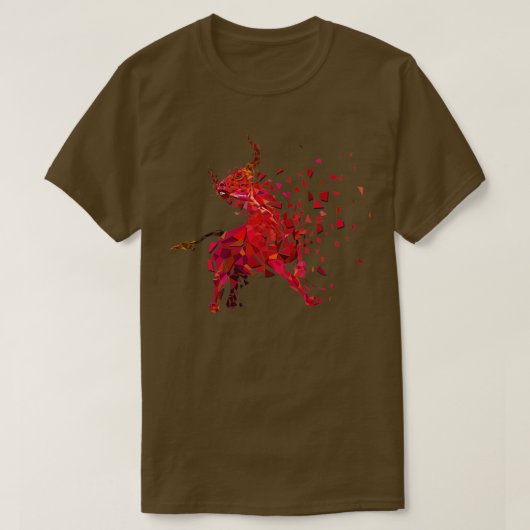 RED BULL低ポリゴンジオメトリ Tシャツ (デザイン正面)