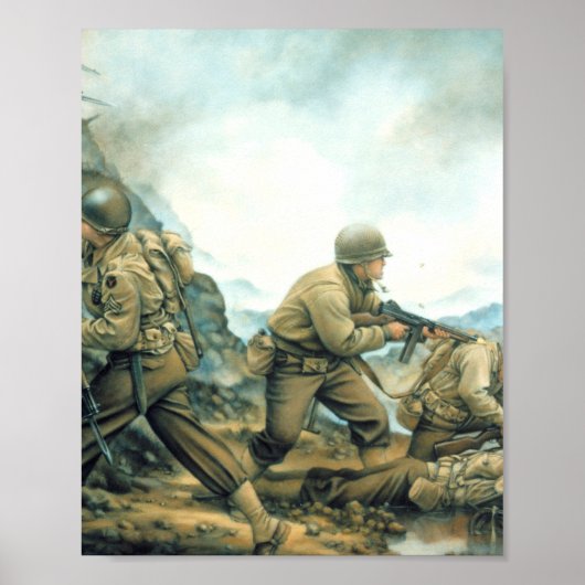 Red Bull In The Winter Line By Donna Neary ポスター (正面)