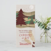 Red、Burgundy、Green Company Crismas Cards カード (スタンド正面)