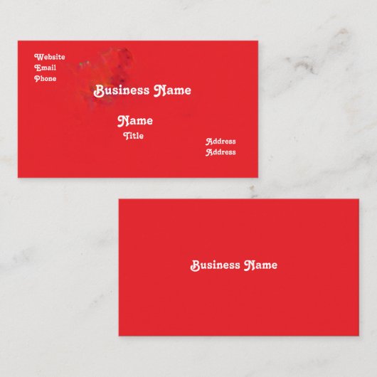Red Business Card 名刺 (正面/裏面)