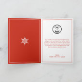 Red Business Christmas Clients顧客従業員 シーズンカード (内部)