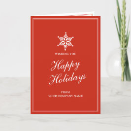 Red Business Christmas Clients顧客従業員 シーズンカード