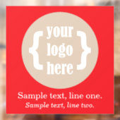 Red Business Logo Sign Display （タグライン付き） ウィンドウサイン (シート2)