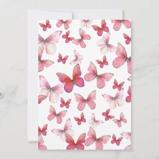 Red Butterflies 18th Birthday Debut 招待状 (裏面)