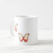 Red Butterfly Mug コーヒーマグカップ (正面左)