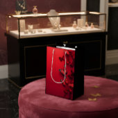 Red Butterfly Valentine’s Gift Bag ミディアムペーパーバッグ