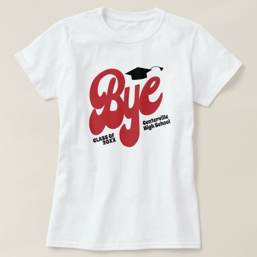 Red Bye卒業上限シニアチーム Tシャツ (デザイン正面)