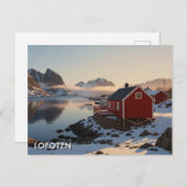 Red Cabin in Lofoten Norway Travel ポストカード (正面/裏面)