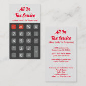 Red Calculator Tax Service 名刺 (正面/裏面)