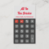 Red Calculator Tax Service 名刺 (正面)
