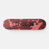 Red camouflage pattern スケートボード (横)