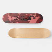 Red camouflage pattern スケートボード (横)