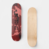 Red camouflage pattern スケートボード (正面)