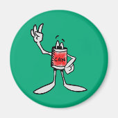 Red Can Creature Kitchen Fridge Magnet マグネット (正面)