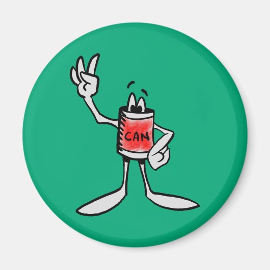 Red Can Creature Kitchen Fridge Magnet マグネット (正面)