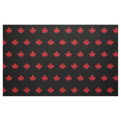 Red Canada leaf – 黒い生地 ファブリック (ファットクウォーター)
