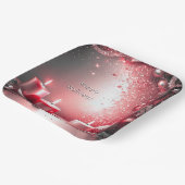 Red Candles Christmas Holiday Paper Plate ペーパープレート (傾斜あり)